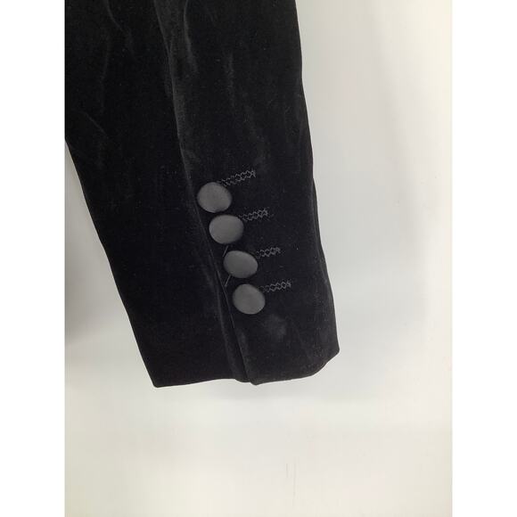 Lamgool Kids 16 Black Single Breasted Shawl Velvet Blazer Jacket Formal K32-25 - Picture 6 of 8